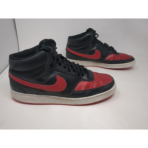 Men's Nike‎ Court Vision Mid Black University Red White | Size 12 DM8682-001 - Picture 1 of 11